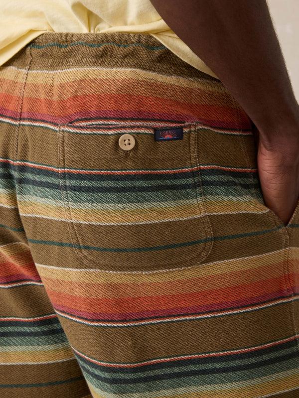 Faherty Baja Knit Short - Cannon Beach Stripe Men's Bottoms