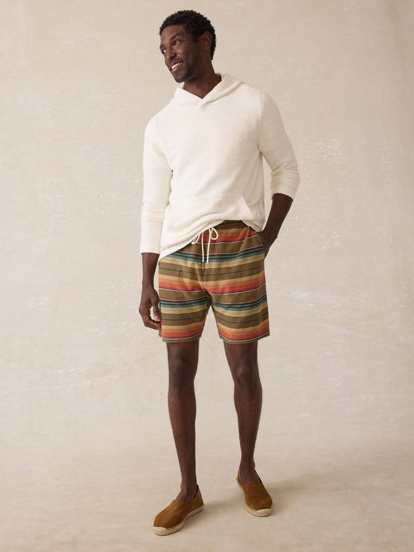 Faherty Baja Knit Short - Cannon Beach Stripe Men's Bottoms