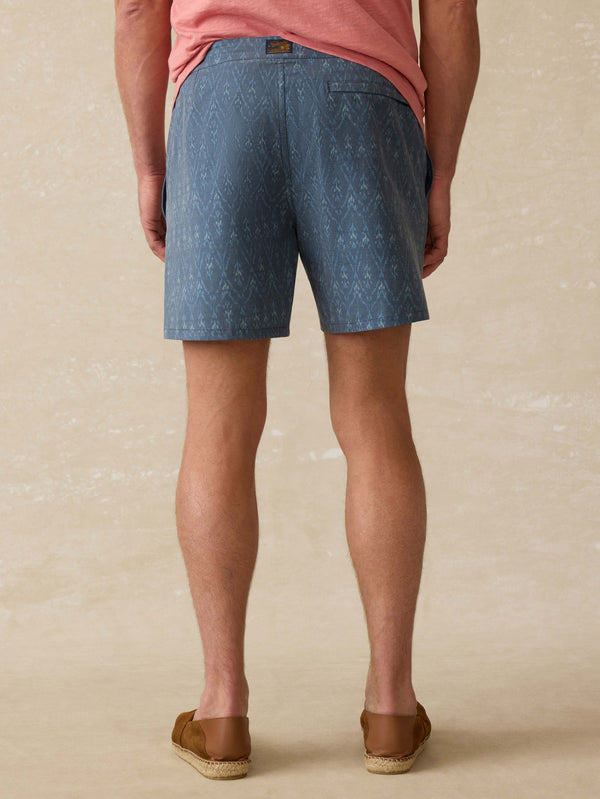 Faherty Biarritz Boardshort - Atlantic Waves Ikat Men's Swim
