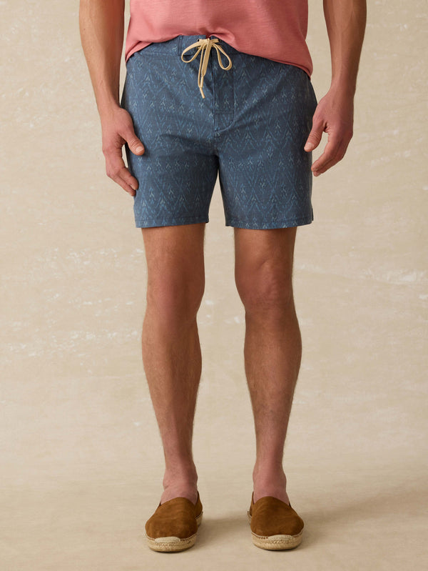 faherty Biarritz Boardshort - Atlantic Waves Ikat Men's Swim