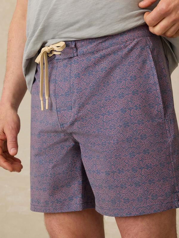 Faherty Biarritz Boardshort - Dusk Rose Medallion Men's Swim