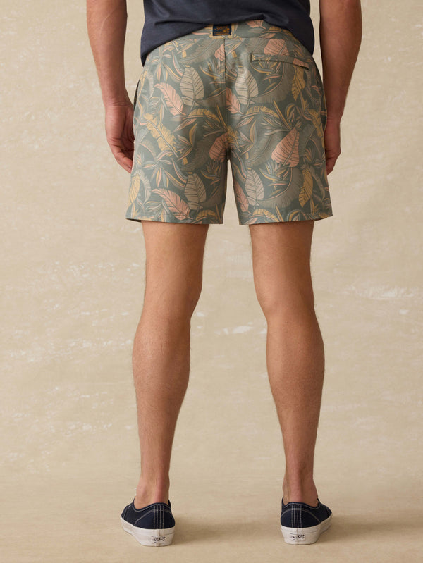 Faherty Biarritz Boardshort - Valley Sunwashed Leaves Men's Swim