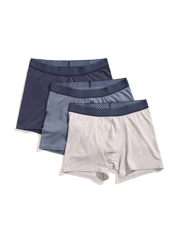 faherty Boxer Brief 3 Pack - Flint Grey Navy Men's Underwear u0026 Sleep
