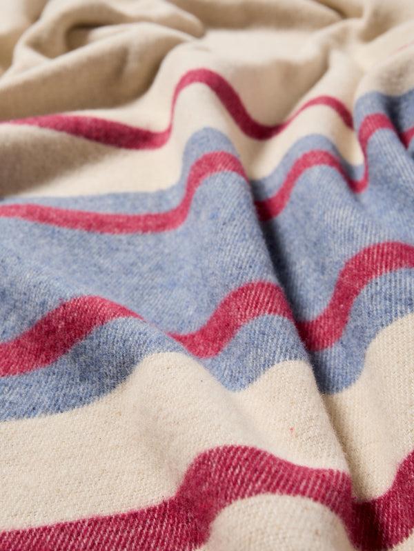 Faherty Brushed Recycled Cotton Blanket - Thompson Stripe Blankets