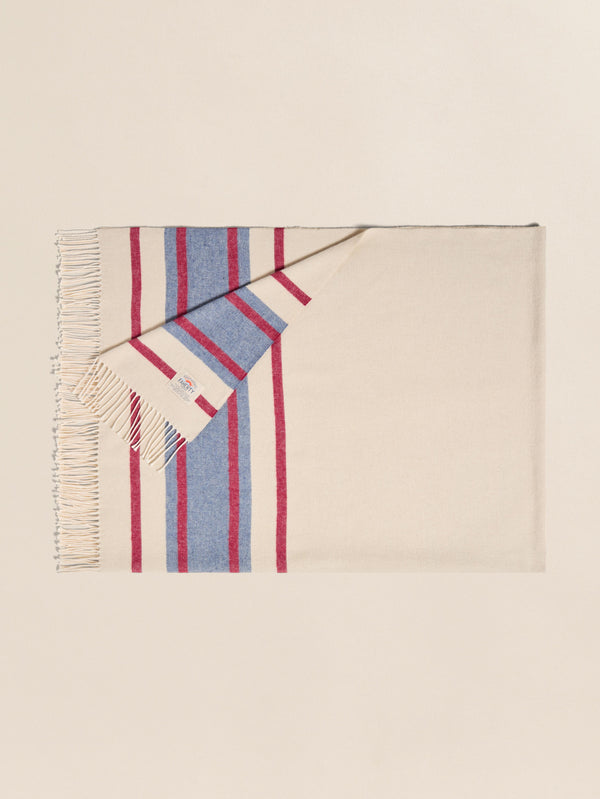 Faherty Brushed Recycled Cotton Blanket - Thompson Stripe Blankets