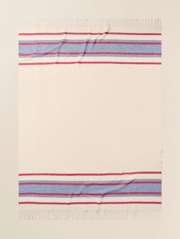 Faherty Brushed Recycled Cotton Blanket - Thompson Stripe Blankets