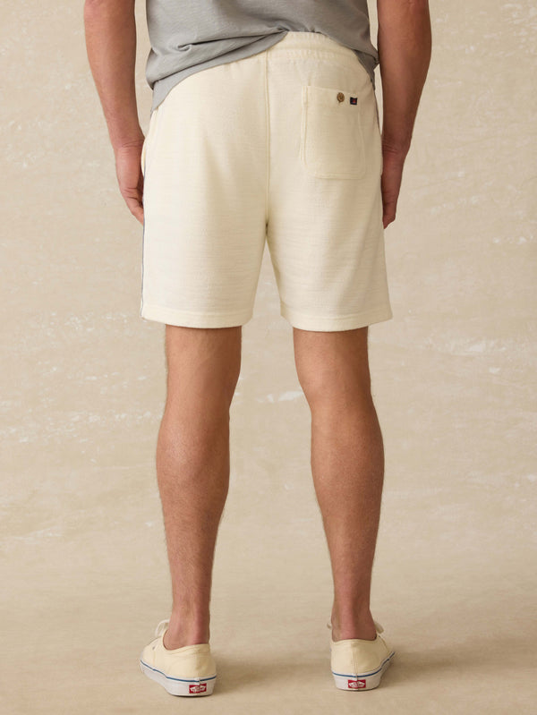 Faherty Cabana Towel Terry Sweatshort - Vintage White Men's Bottoms