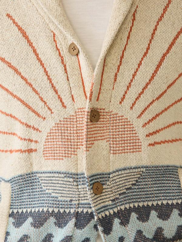 Faherty Cardigan Sweater - Sand Island Men's Sweaters