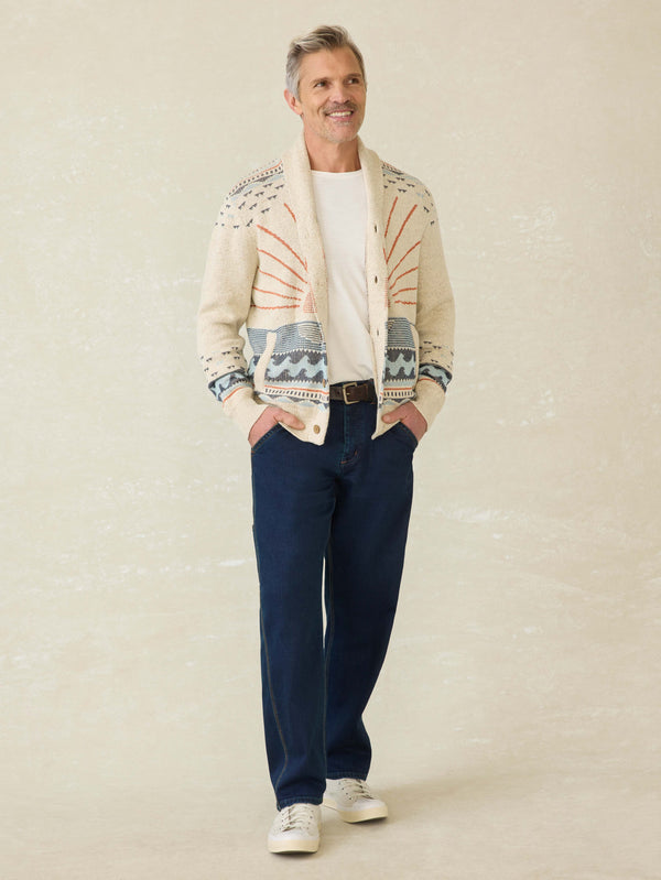 Faherty Cardigan Sweater - Sand Island Men's Sweaters