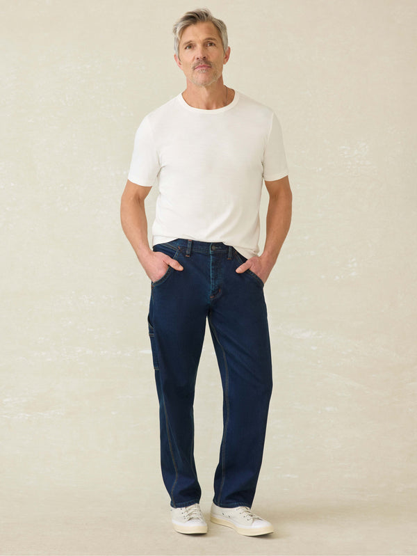 Faherty Carpenter Denim - Shoreblue Wash Men's Bottoms
