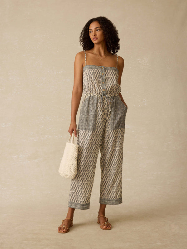 faherty Catalina Jumpsuit - Summer Pearl Blossom Women's Dresses