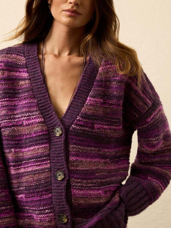 Faherty Cliffwalk Cardigan - Rose Dye Vines Women's Sweaters