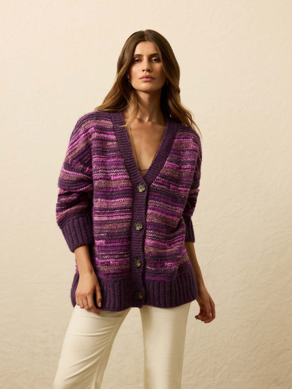 Faherty Cliffwalk Cardigan - Rose Dye Vines Women's Sweaters