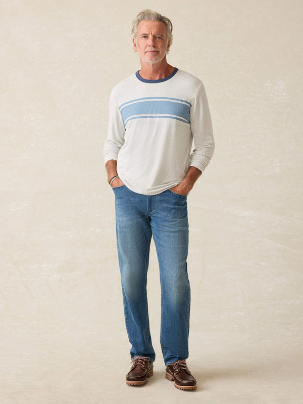 Faherty Cloud™ Reversible Crew - Ivory Heather Men's Hoodies U0026 Pullovers