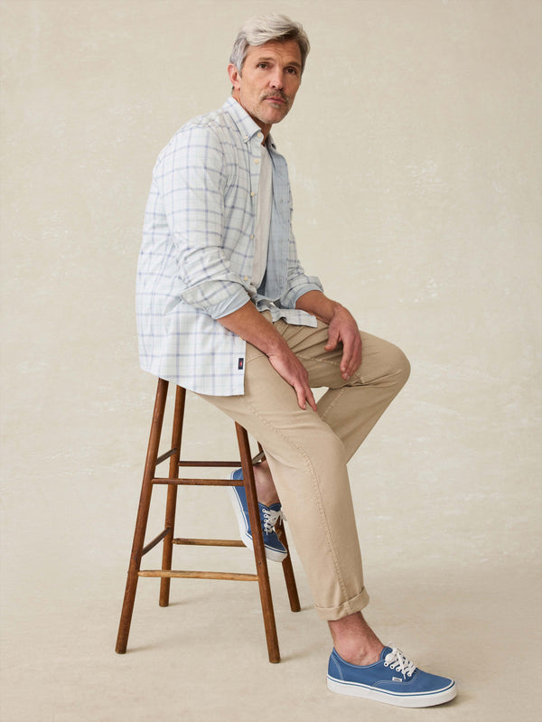 Faherty Coastline Knit Shirt - Hidden Lake Plaid Men's Button Ups