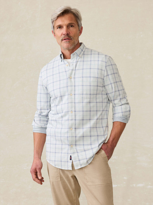 faherty Coastline Knit Shirt - Hidden Lake Plaid Men's Button Ups
