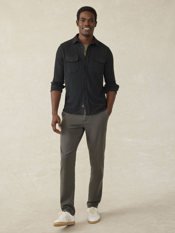 Faherty Coastline Stretch Chino - Faded Black Men's Bottoms