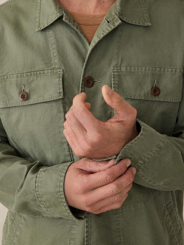 Faherty Commander Shirt Jacket - Spring Forest Men's Outerwear