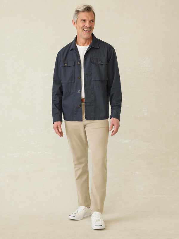 Faherty Commander Shirt Jacket - Washed Charcoal Men's Outerwear
