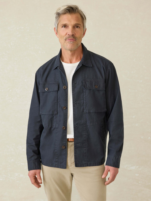 faherty Commander Shirt Jacket - Washed Charcoal Men's Outerwear
