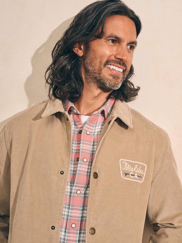 Faherty Corduroy Coaches Jacket - Pebble Beach Men's Outerwear