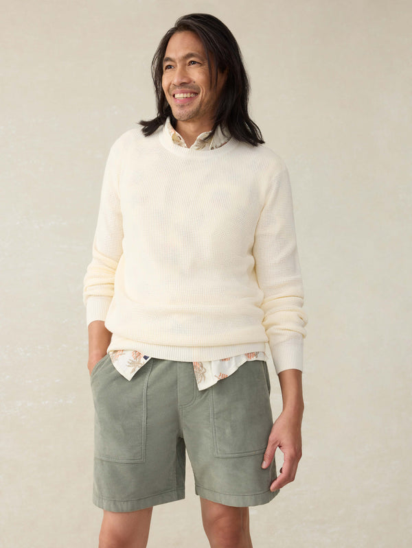 Faherty Corduroy Drawstring Utility Short - Coastal Sage Men's Bottoms