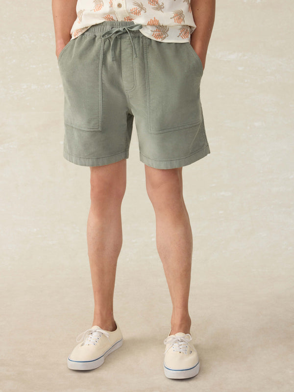faherty Corduroy Drawstring Utility Short - Coastal Sage Men's Bottoms