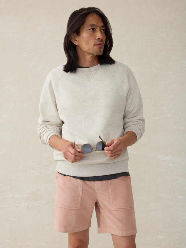 Faherty Corduroy Drawstring Utility Short - Coral Dawn Men's Bottoms