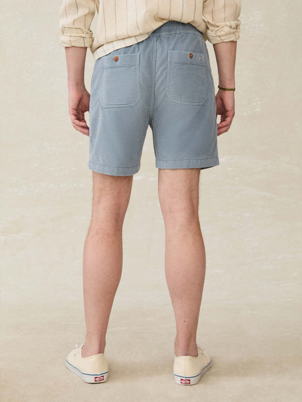 Faherty Corduroy Drawstring Utility Short - Light Flint Men's Bottoms