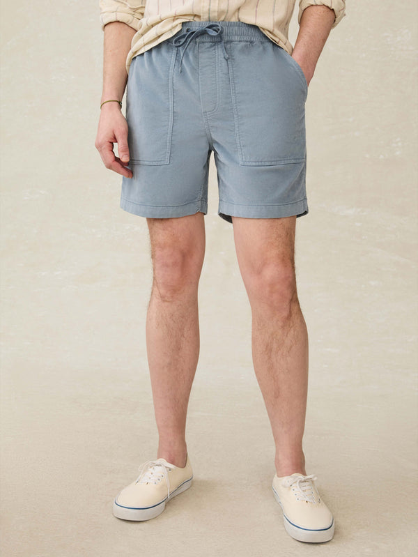 faherty Corduroy Drawstring Utility Short - Light Flint Men's Bottoms