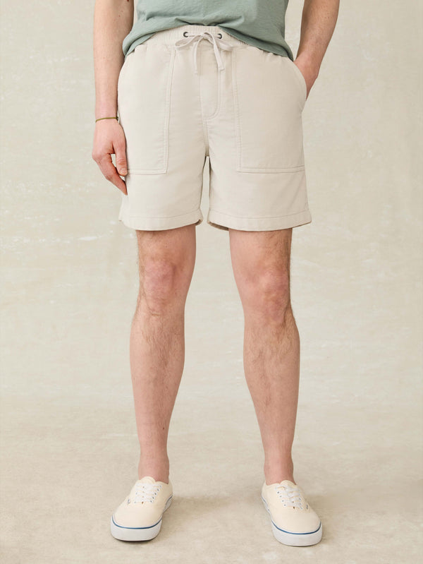 faherty Corduroy Drawstring Utility Short - Plaza Stone Men's Bottoms