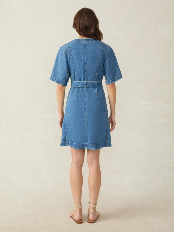Faherty Denim Camille Mini Dress - Sedona Blue Wash Women's Dresses