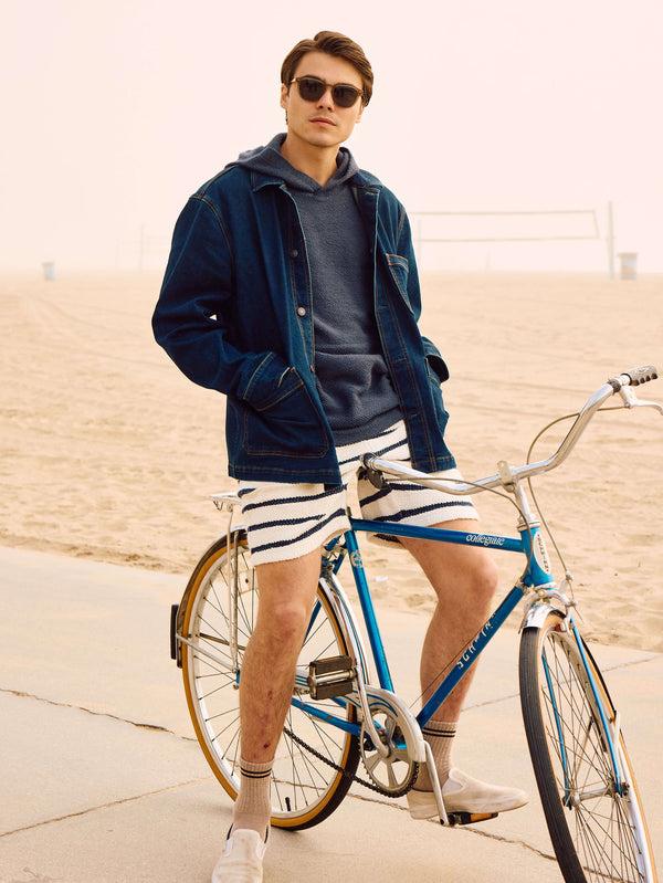 Faherty Denim Studio Jacket - Shoreblue Wash Men's Outerwear