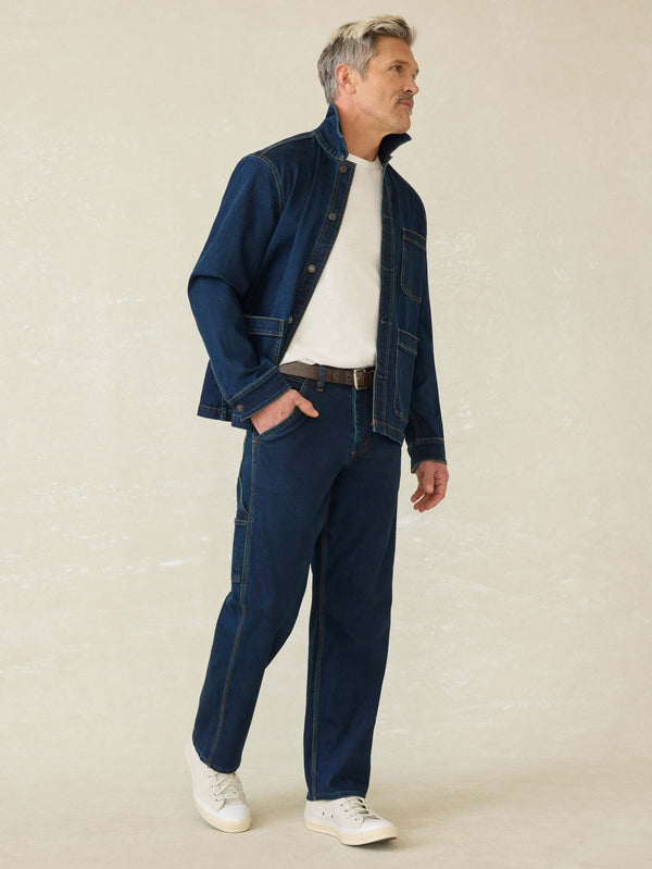 Faherty Denim Studio Jacket - Shoreblue Wash Men's Outerwear