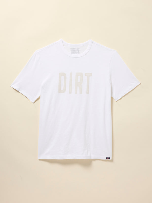 faherty DIRT Sunwashed Regenerative Cotton Tee - White Men's Knits