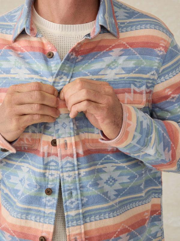 Faherty Doug Good Feather Canyon Overshirt - Dusk Star Glow Men's Button Ups