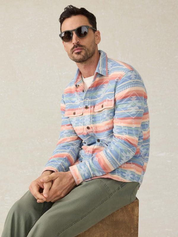 Faherty Doug Good Feather Canyon Overshirt - Dusk Star Glow Men's Button Ups