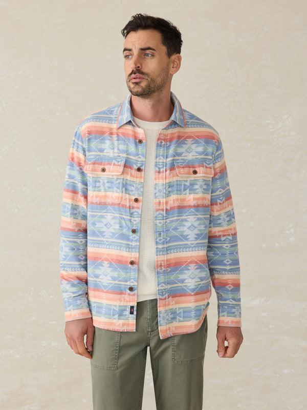 faherty Doug Good Feather Canyon Overshirt - Dusk Star Glow Men's Button Ups