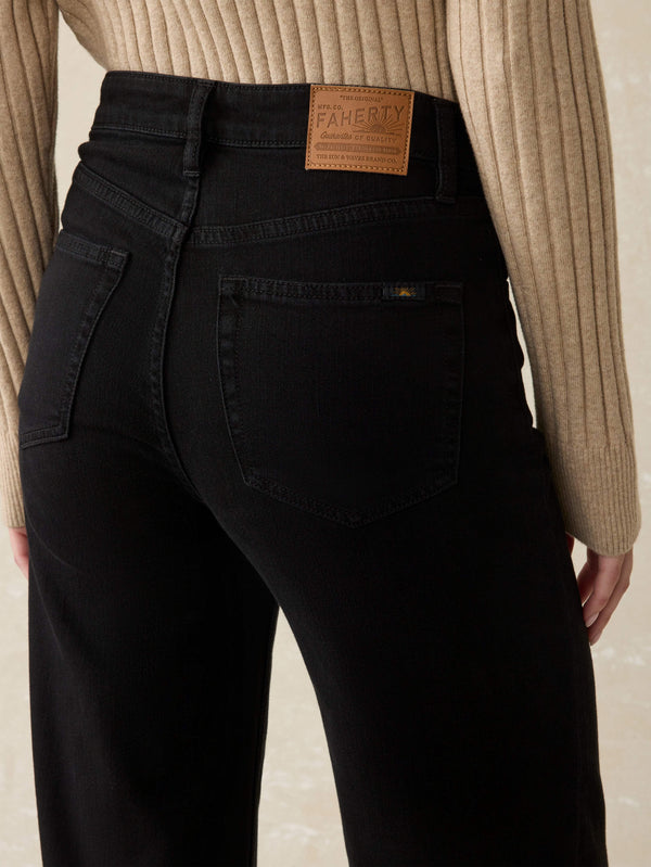 Faherty Dream Jean Wide Leg - Nocturne Wash Women's Bottoms