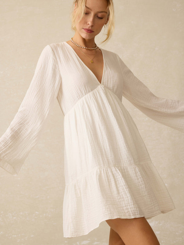 Faherty Dune Cotton Gauze Oceana Dress - White Women's Dresses