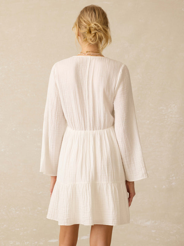 Faherty Dune Cotton Gauze Oceana Dress - White Women's Dresses