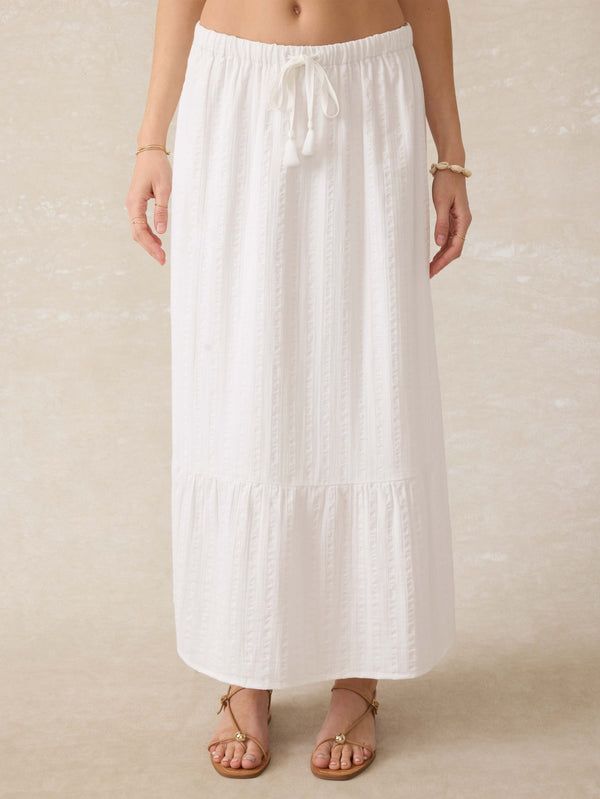 Faherty Dune Cotton Gauze Rees Skirt - White Women's Bottoms