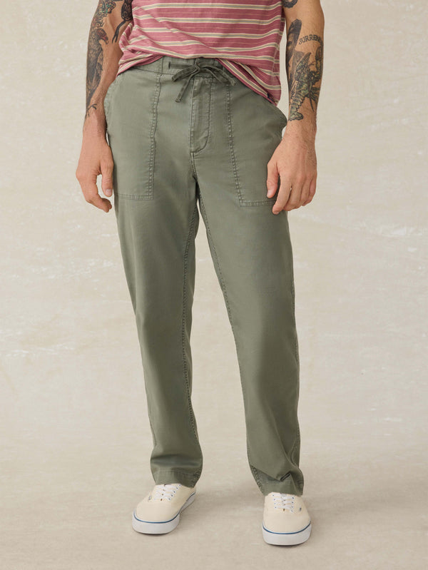 faherty Dune Utility Pant - Desert Olive Men's Bottoms