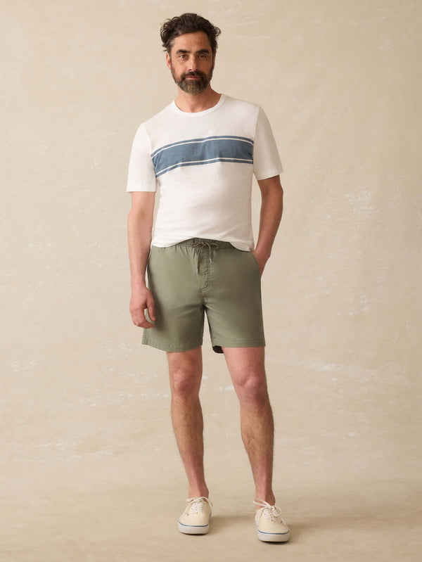 Faherty Essential Drawstring Short - Desert Olive Men's Bottoms