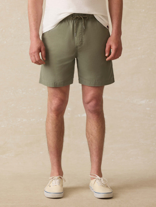 faherty Essential Drawstring Short - Desert Olive Men's Bottoms