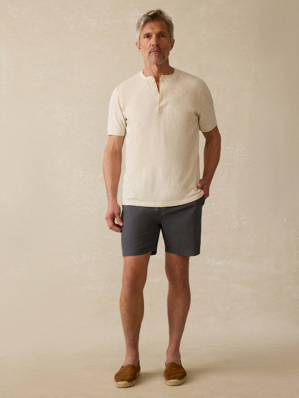 Faherty Essential Drawstring Short - Graphite Tide Men's Bottoms