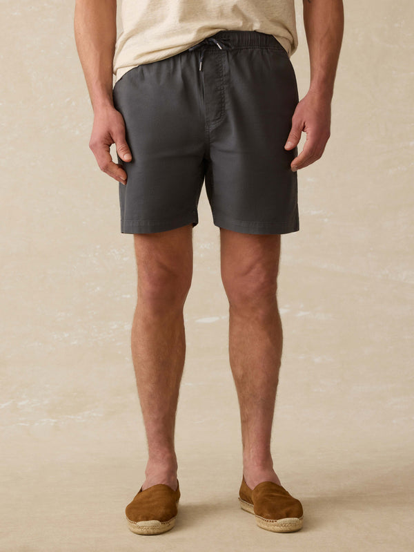 faherty Essential Drawstring Short - Graphite Tide Men's Bottoms