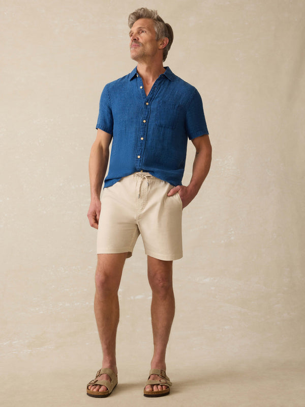 Faherty Essential Drawstring Short - Stone Men's Bottoms