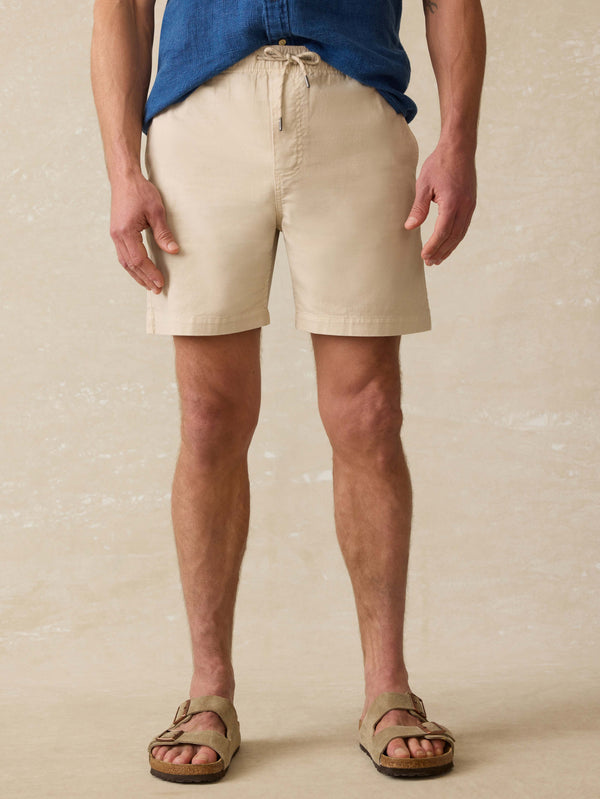 faherty Essential Drawstring Short - Stone Men's Bottoms
