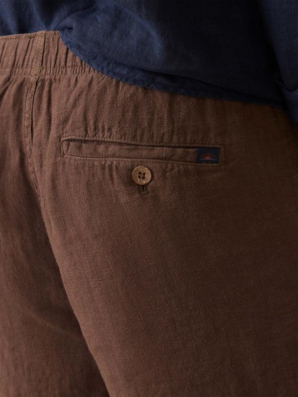 Faherty Essential Linen Short (6.5" Inseam) - Island Brown Men's Bottoms